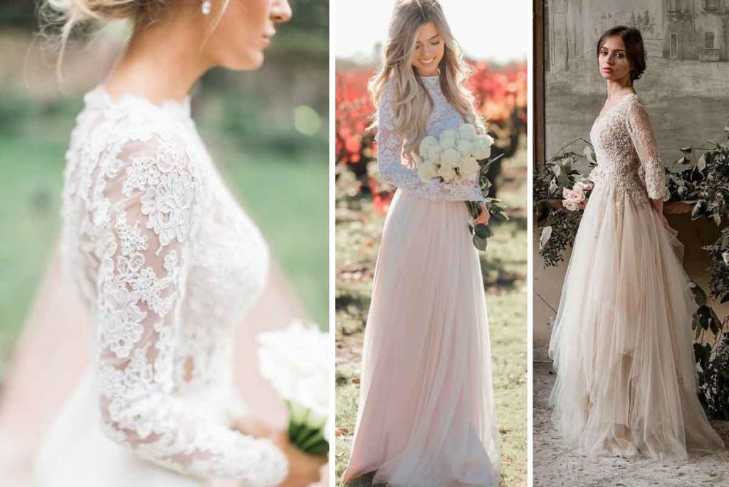 7 مدل لباس عروس با پارچه دانتل به سبک اروپایی