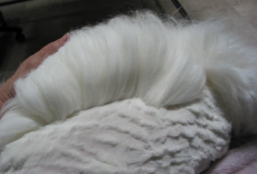 Angora wool fabric